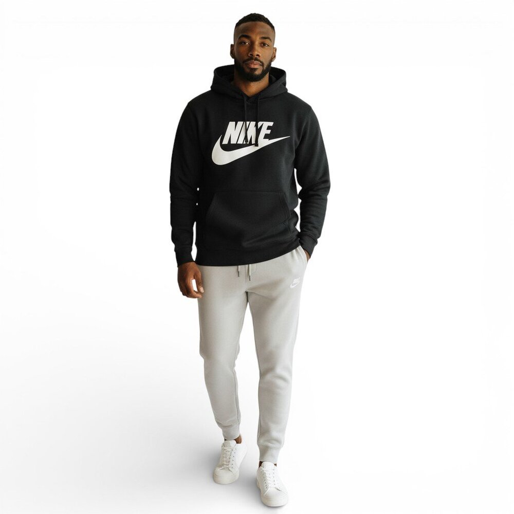 Nike Club Men's Fleece Sweatsuit 2 Pc Tracksuit Matching Bone Beige Tan NWT